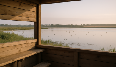 Spot d'observation des oiseaux du Morbihan