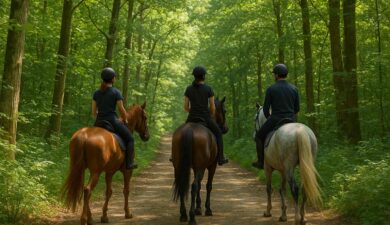 Promenade à cheval dans le Morbihan