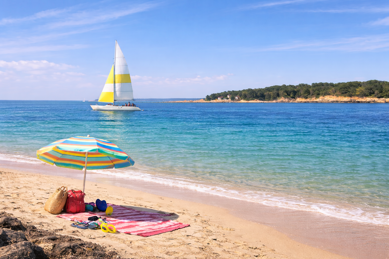 Plage pour loisirs nautiques