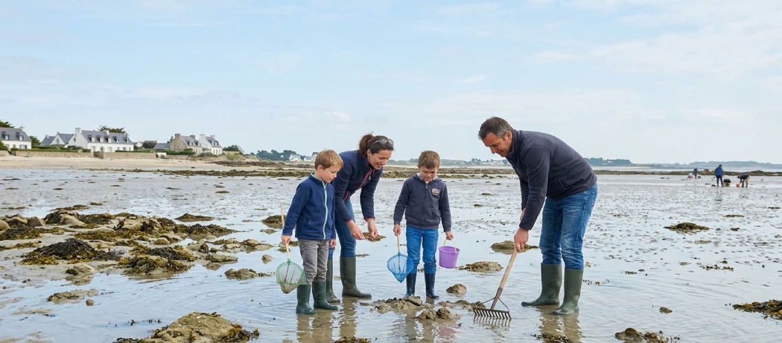 pêche à pied en famille